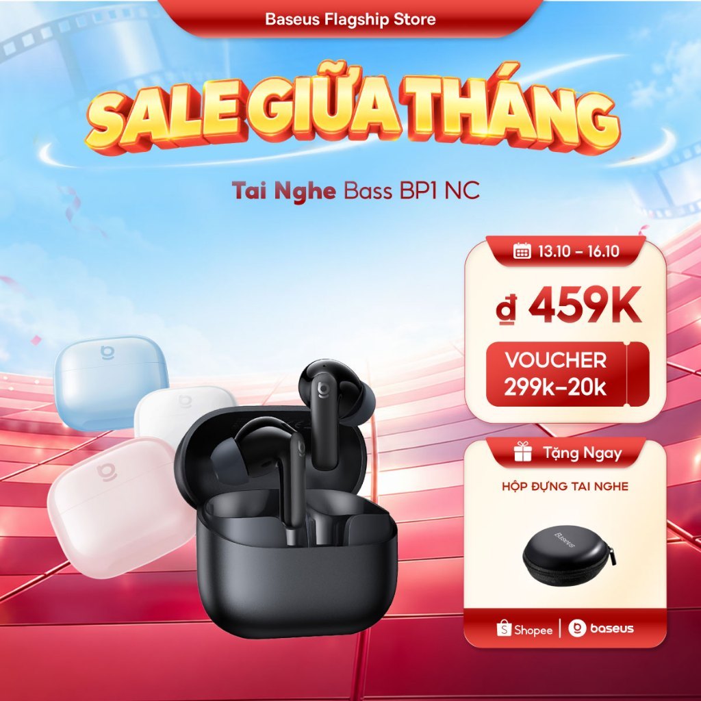 Tai nghe chống ồn Baseus Bass BP1 NC Super Bass Bluetooth 6.0 41H Tuổi thọ pin…