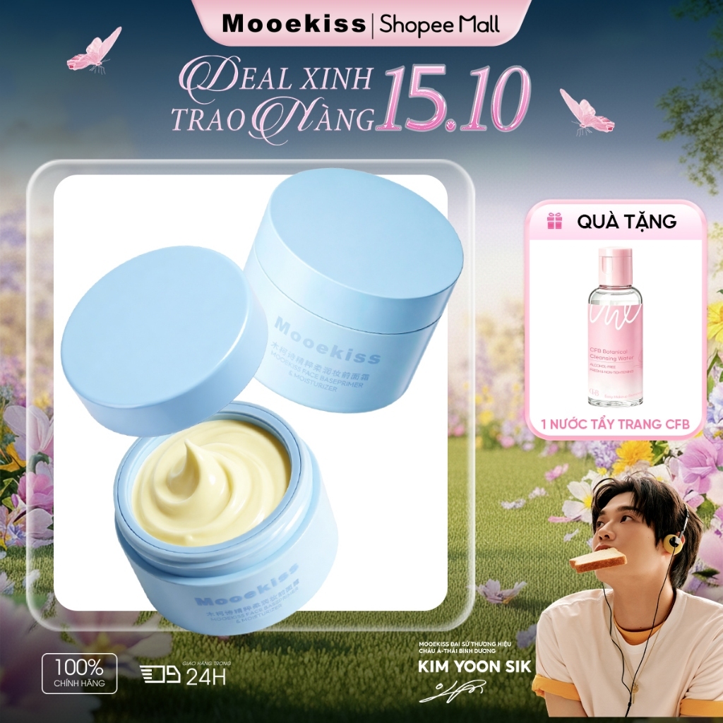 Kem Lót Mooekiss, Dưỡng Ẩm, Chống Mốc, Bám Nền Tốt, Lâu Trôi, Dành Cho Da Khô…