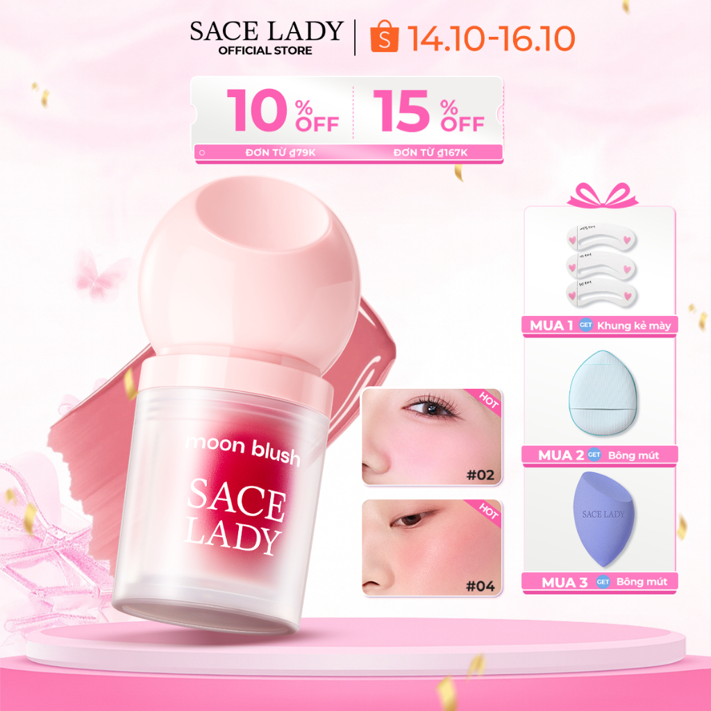kem má hồng lười SACE LADY, lâu trôi, không thấm nước, dễ áp dụng, đa năng để…