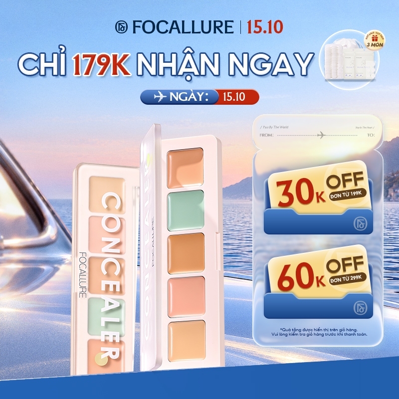 Kem che khuyết điểm Focallure độ che phủ cao chống thấm nước giữ màu lâu trôi…