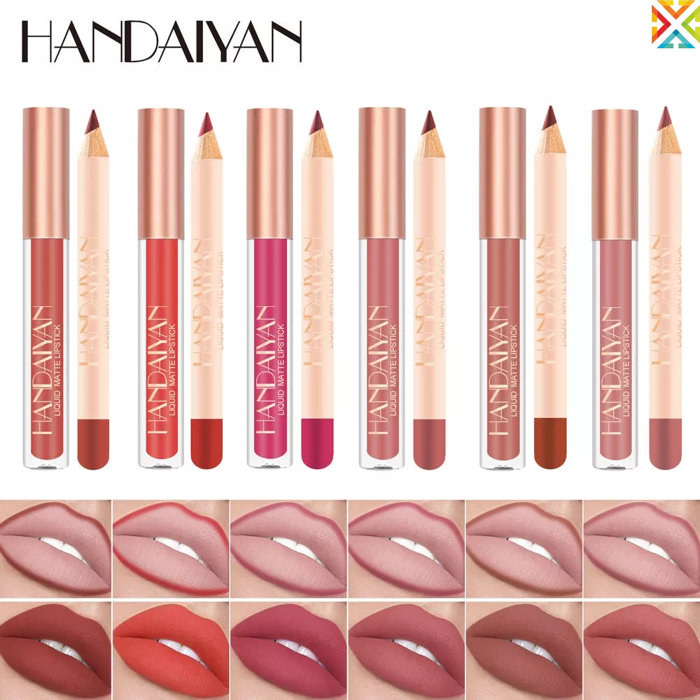 Set 12 Chì Kẻ Viền Môi Chống Nước Không Dính Màu Sắc Quyến Rũ