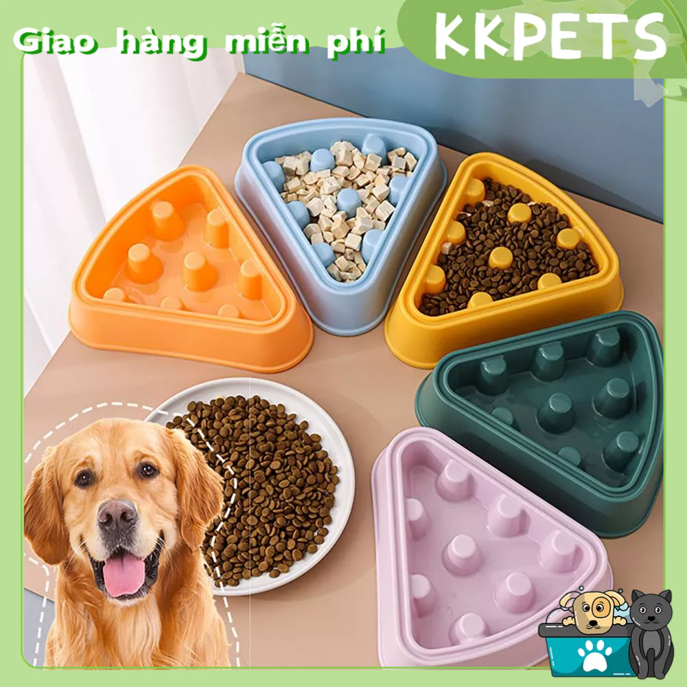 Bát ăn cho Chó Mèo,Bát Ăn Chậm Cho Chó Mèo Chống Sặc,BÁT ĂN NHỰA ĐƠN CHO CHÓ MÈO-Sản Phẩm Tốt Cho Hệ Tiêu Hóa Của Chó Mèo KKPETS