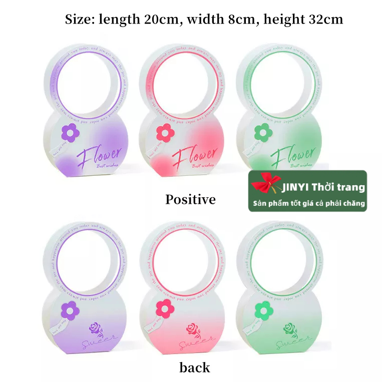 Giỏ Hoa Bằng Giấy Kích Thước 32 * 8 * 20cm Xinh Xắn