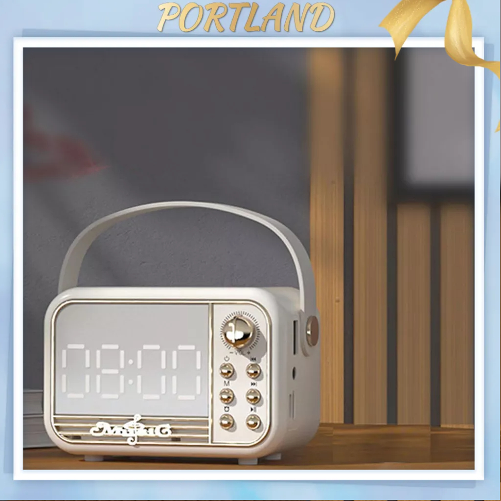 Portland Retro Loa Bluetooth Di Động Không Dây Mini Cổ Điển Nghe Nhạc Âm Thanh Stereo
