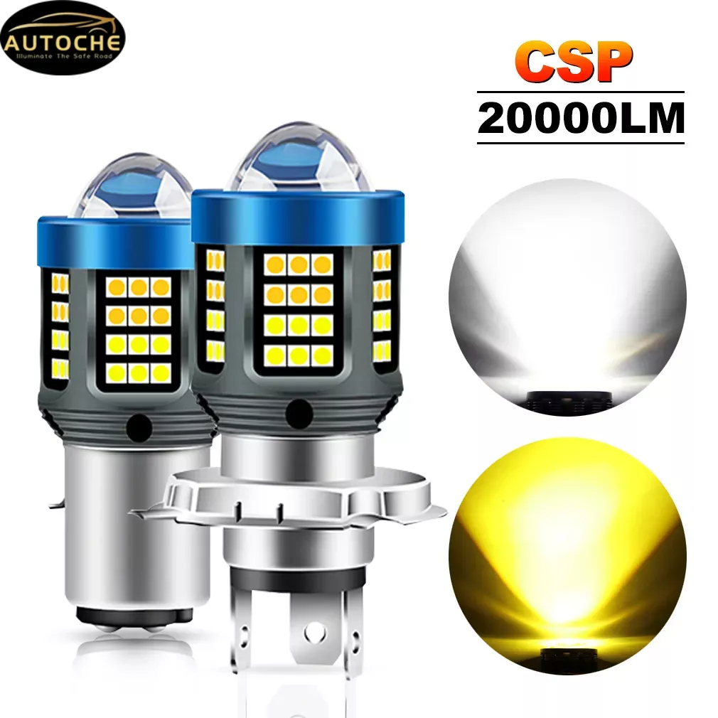 Đèn Pha LED 20000Lm H4 Moto H6 BA20D P15D 3570 Chuyên Dụng Cho Xe Mô Tô