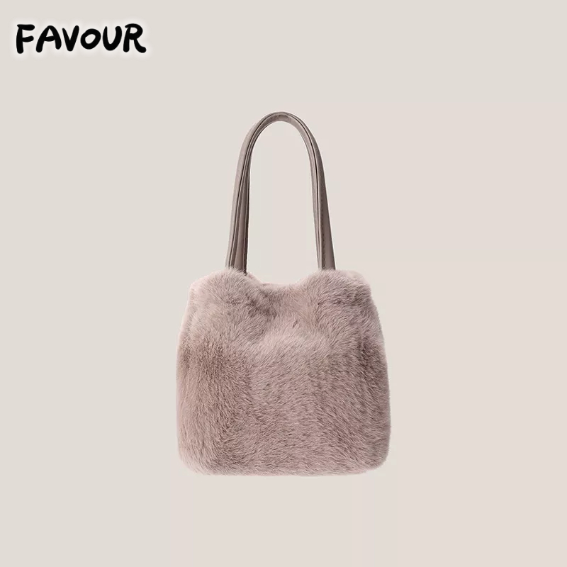 Túi Xách Lông Nhung Thời Trang Thu Đông Phong Cách Nhật Hàn Dành Cho Nữ