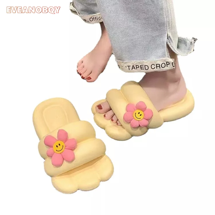 【Kiểm định chất lượng】Dép Sandal Mềm Quai Ngang Đính Hoa Thời Trang Xuân Hè 2023