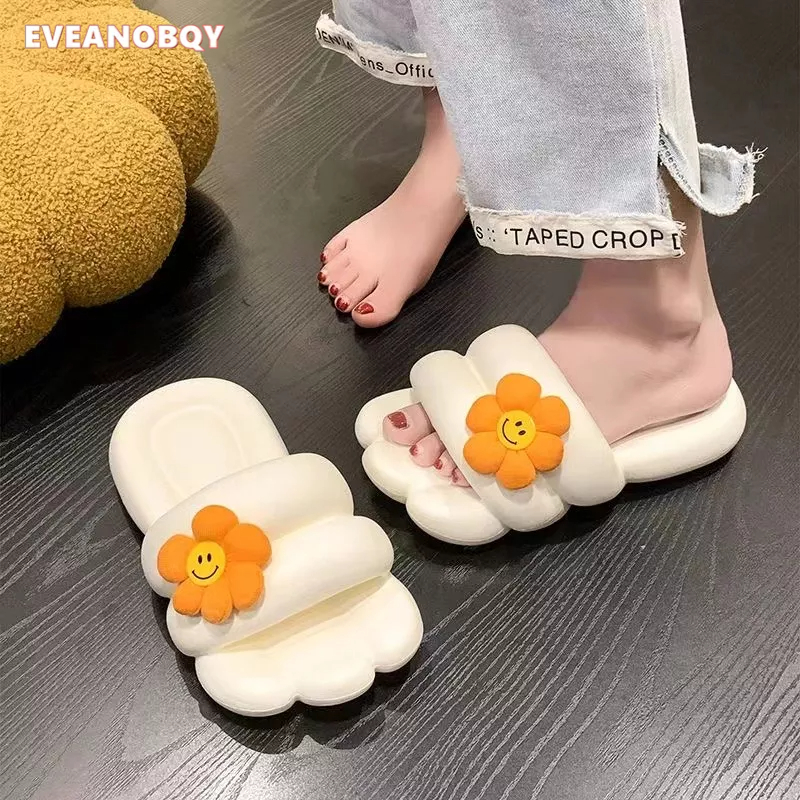 【Kiểm định chất lượng】Dép Sandal Mềm Quai Ngang Đính Hoa Thời Trang Xuân Hè 2023