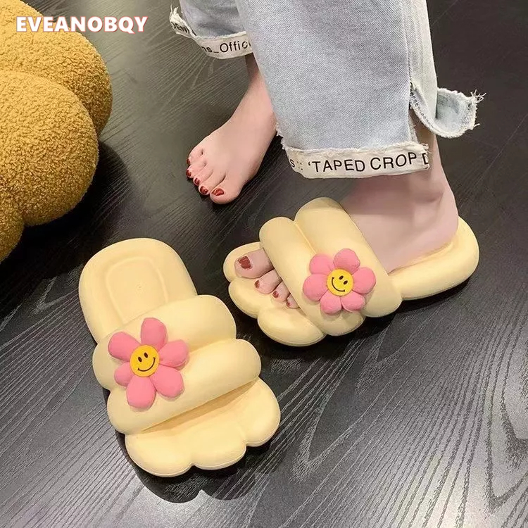 【Kiểm định chất lượng】Dép Sandal Mềm Quai Ngang Đính Hoa Thời Trang Xuân Hè 2023