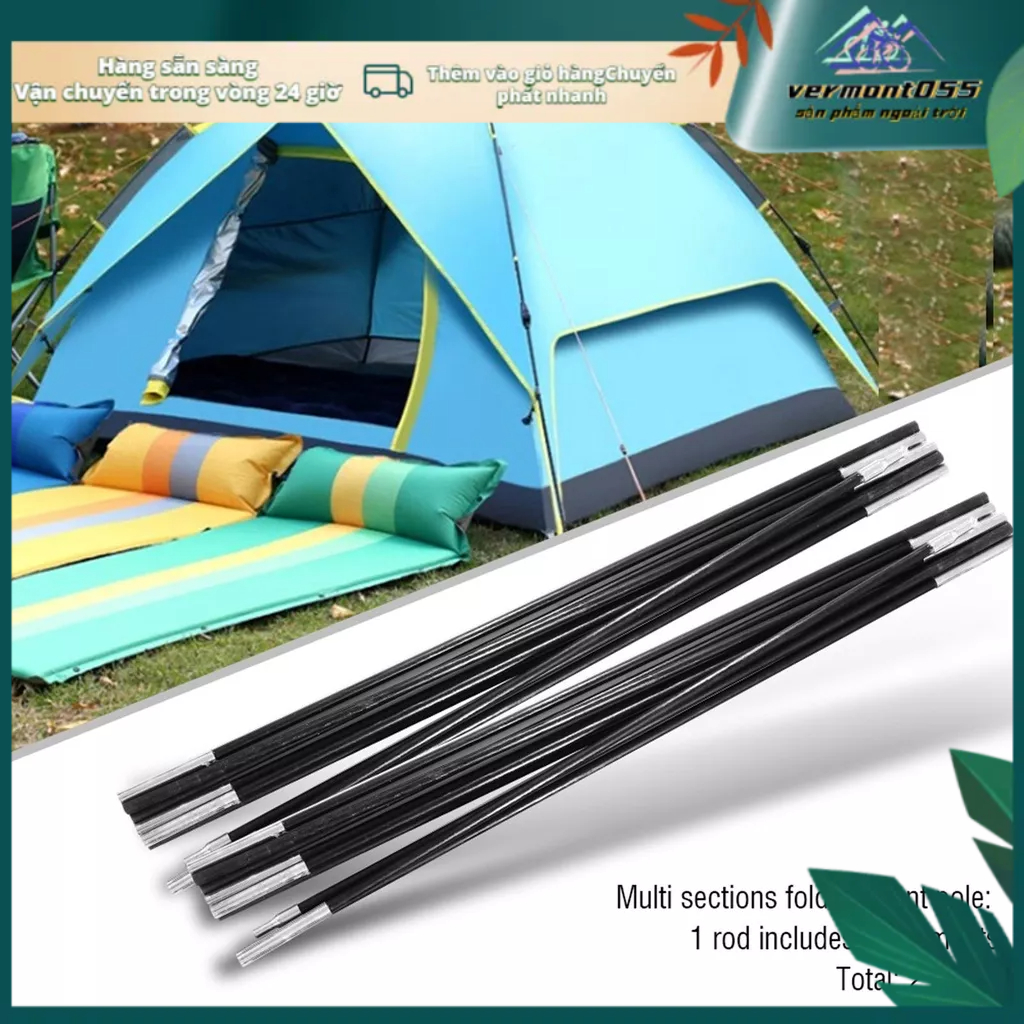 Có thể bán buôn Lều cắm trại bằng sợi thủy tinh 4 9M Thanh cực hỗ trợ ngoài trời Bộ khung mái hiên Vermont055 Hàng giao ngay