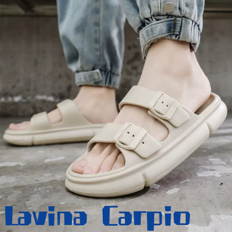 Dép LAVINA CARPIO quai ngang liền mảnh đế dày mềm mại mang ra ngoài thời trang dành cho nam