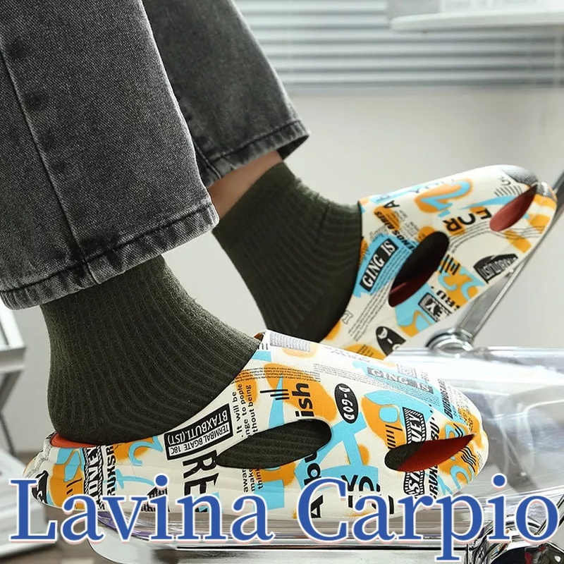 Dép đế dày LAVINA CARPIO chất liệu PVC thời trang 2023 cho nam và nữ