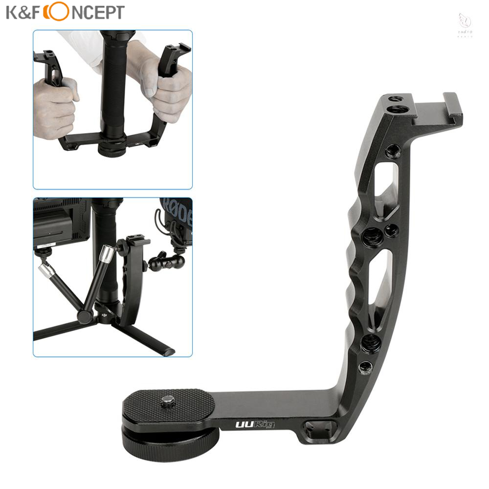 Tay Cầm Ổn Định Chữ L Bằng Hợp Kim Nhôm Ốc Vít 1 / 4 Inch Cho Màn Hình LED / Mic Quay Video DJI Ronin-S Zhiyun Crane 2