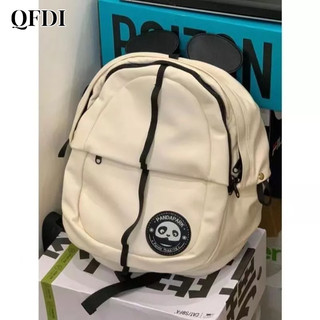 QFDI Ba Lô Đi Học / Du Lịch Sức Chứa Lớn Thiết Kế Màu Tương Phản Thời Trang Cho Nữ