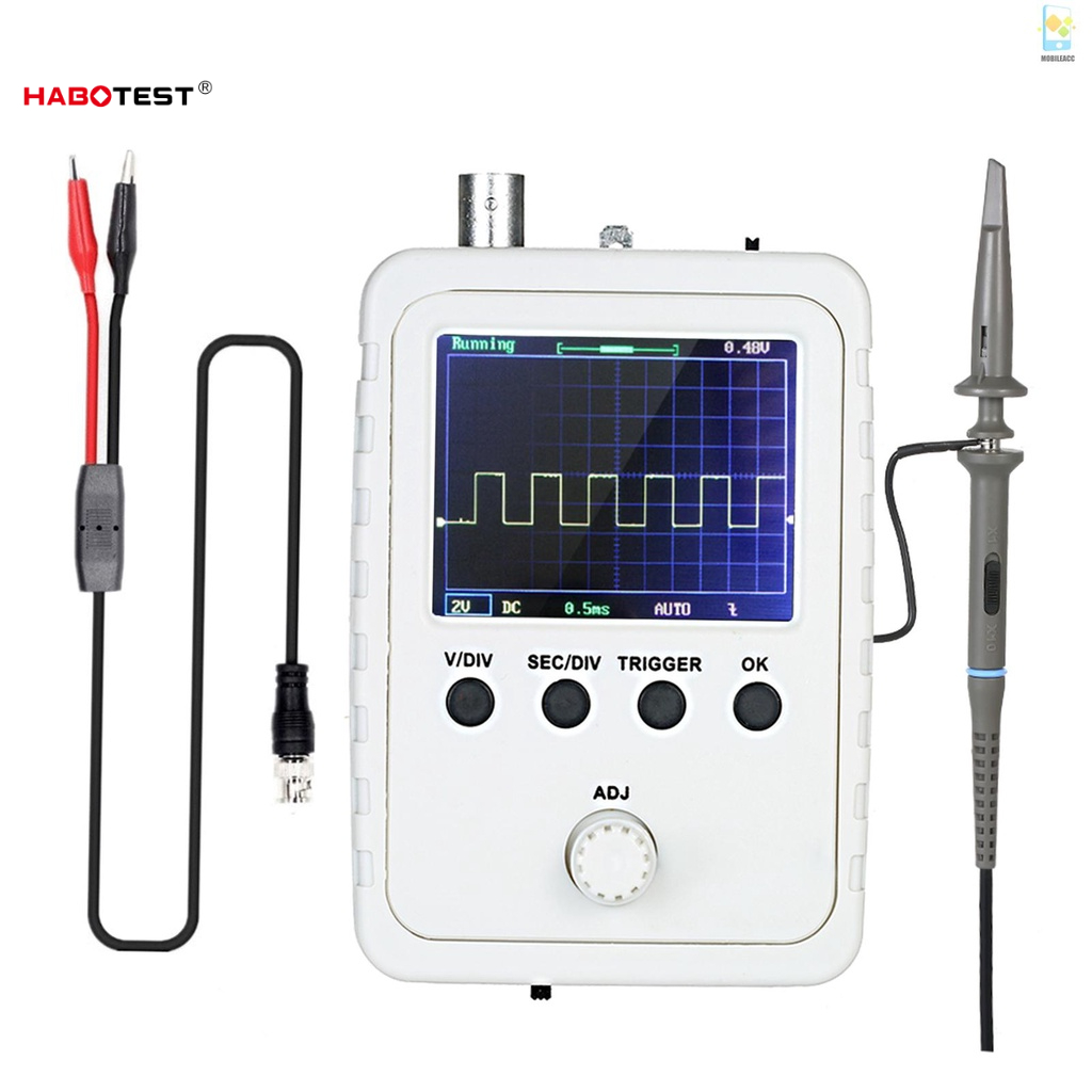 Bộ Máy Hiện Sóng Dao Động Kỹ Thuật Số 2.4-inch TFT Có Bộ Chuyển Đổi Nguồn Và Đầu Dò BNC-Clip (Máy Móc Hoàn Thành)