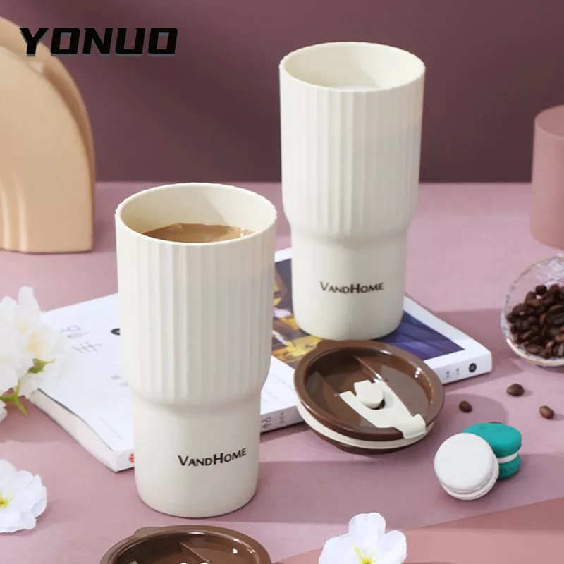Yonuod Cốc Nhựa Uống Cà Phê Sữa Trà Sữa Cầm Tay Có Nắp Và Ống Hút Dành Cho Học Sinh
