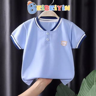 Áo thun polo BEIBEIYIN ngắn tay thời trang cho bé trai