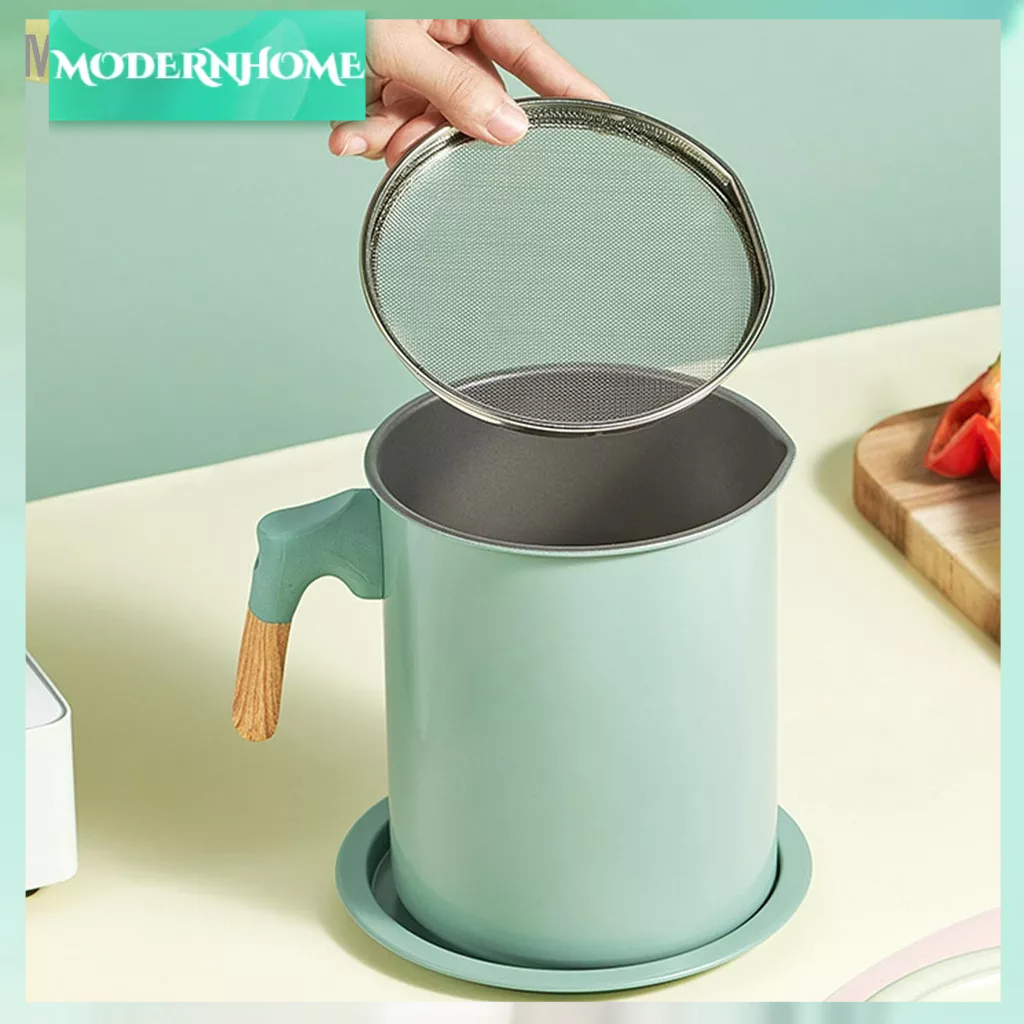ModernHome Nồi Lọc Dầu Hạt Gỗ 1.4L Thao Tác Dễ Dàng Không Rỉ Sét Đồ Cung Cấp Lưu Trữ Bộ Cho Căn Tin Gia Đình
