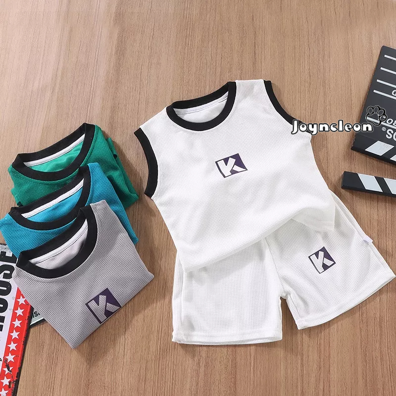 Set Đồ Thể Thao 2 Món Gồm Áo Tay Ngắn + Quần Short Thời Trang Cho Bé Trai 90cm - 160cm