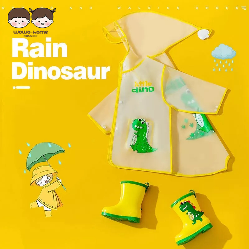 Áo Mưa Chống Thấm Nước Thiết Kế Dễ Thương Cho Bé Trai Và Gái