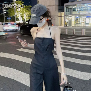 UIOWOO Áo liền quần Ống Rộng Hở Lưng Thời Trang Mùa Hè Quyến Rũ Cho Nữ