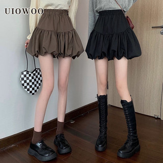 Chân váy UIOWOO dáng ngắn thiết kế ngọt ngào thời trang xuân thu