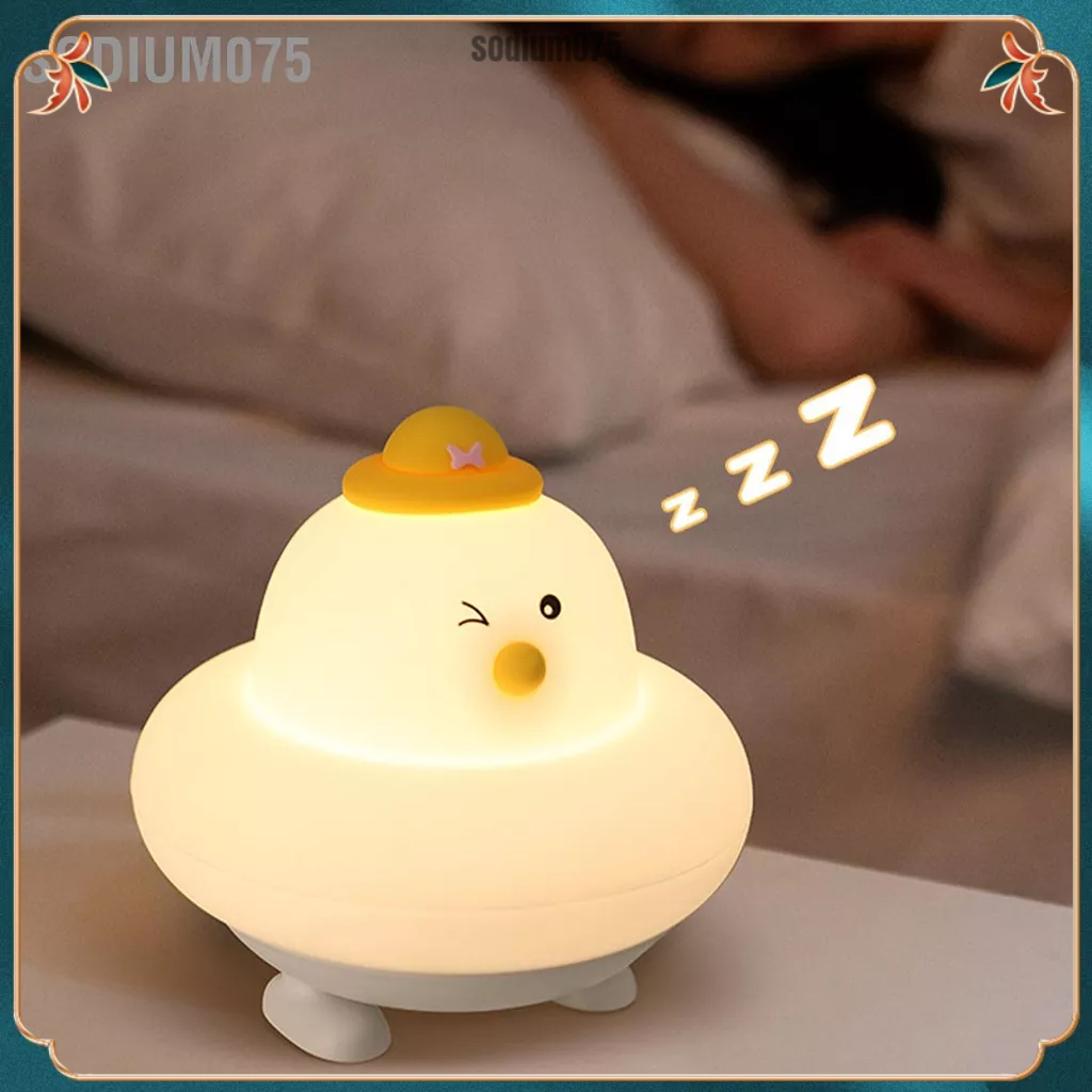Sodium075 Đèn Ngủ Động Vật Có Thể Sạc Lại Dễ Thương Silicone Mềm Phòng Đầu Giường LED Nhỏ Cho Trẻ Em Bé