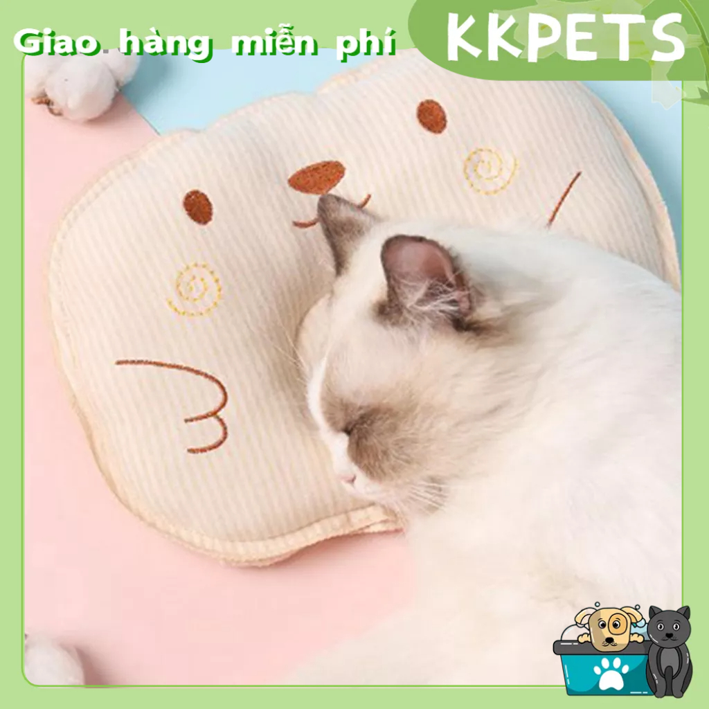Gối Ngủ Cho Thú Cưng Mềm Mại Thoải Mái Thoáng Khí Họa Tiết Dễ Thương Chó Nhỏ Mèo- Gối Ngủ Cho Chó Mèo KKPETS