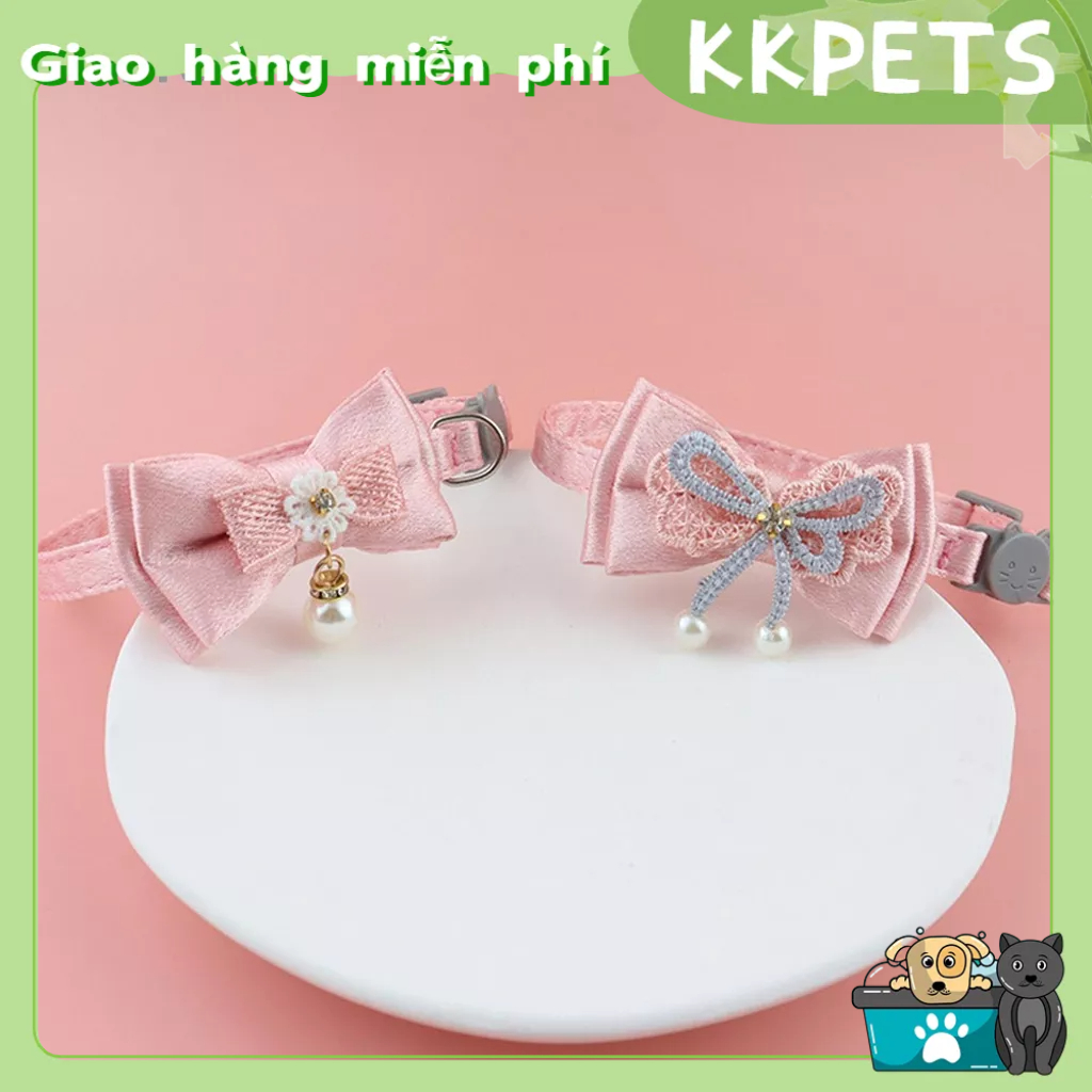 KKPETS Vòng Cổ Thú Cưng Có Thể Điều Chỉnh Mềm Mại Đeo Áo Thắt Nơ Cho Mèo Thời Trang Dễ Thương Bữa Tiệc Đi Bộ Hàng Ngày