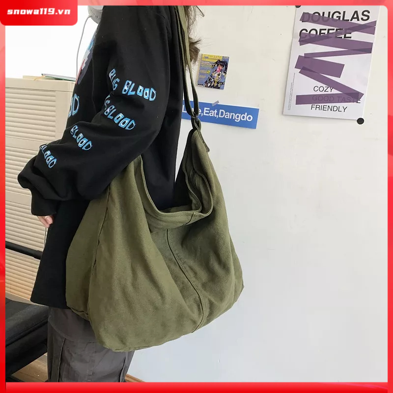 Casual Bags Túi Vải Bố Đa Năng Lớn Thông Thường Messenger Xách Cắm Trại Cho Lớp Học Làm Việc