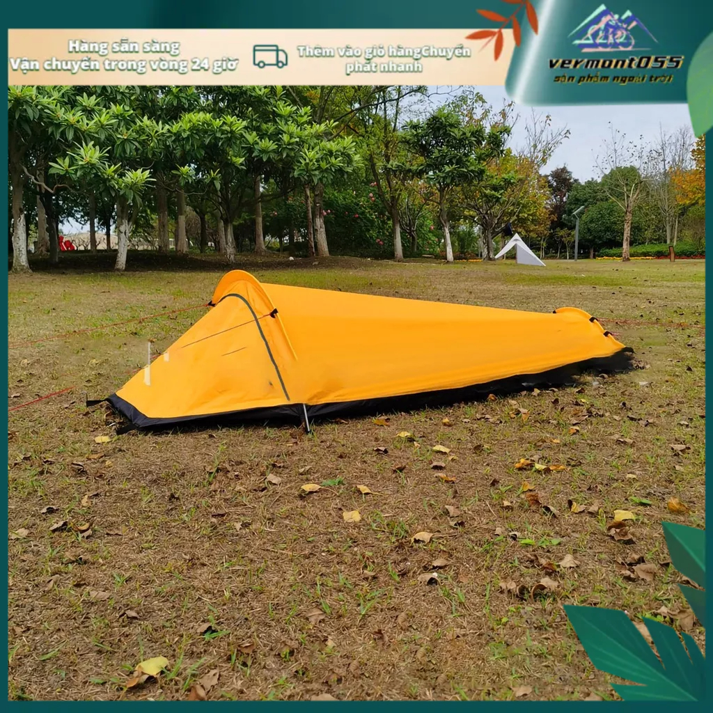 Vermont055 Lều Cắm Trại Một Người Túi Ngủ Di Động Ngoài Trời Nhẹ Chống Thấm Nước Dành Cho Du Khách Ba Lô