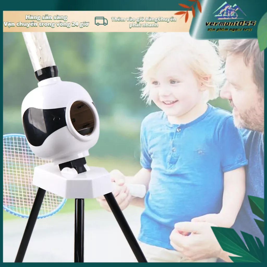 Vermont055 Máy ném cầu lông tự động có thể điều chỉnh di Phích cắm US 100‑240V