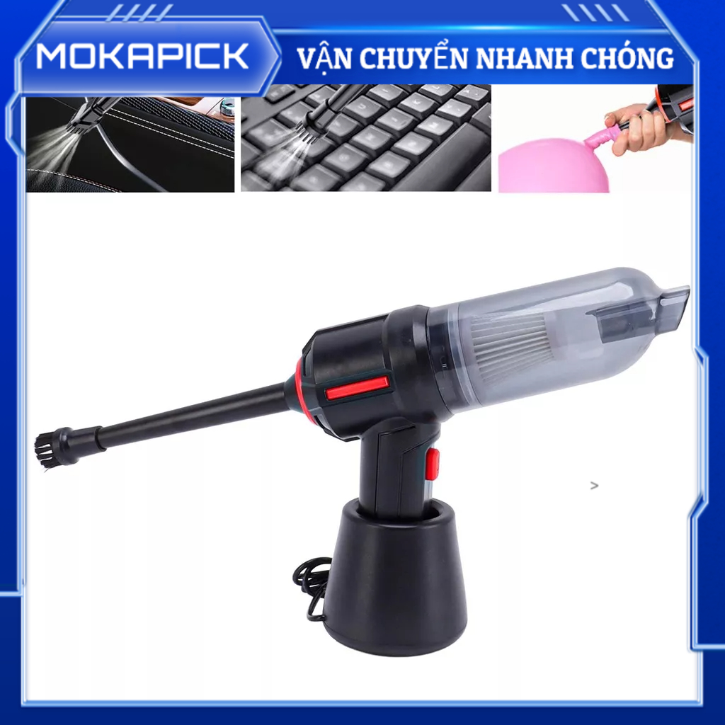 Mokapick Máy Hút Bụi Ô Tô Cầm Tay Sạc Không Dây Mini Mạnh Mẽ Cho Gia Đình Xe Văn Phòng