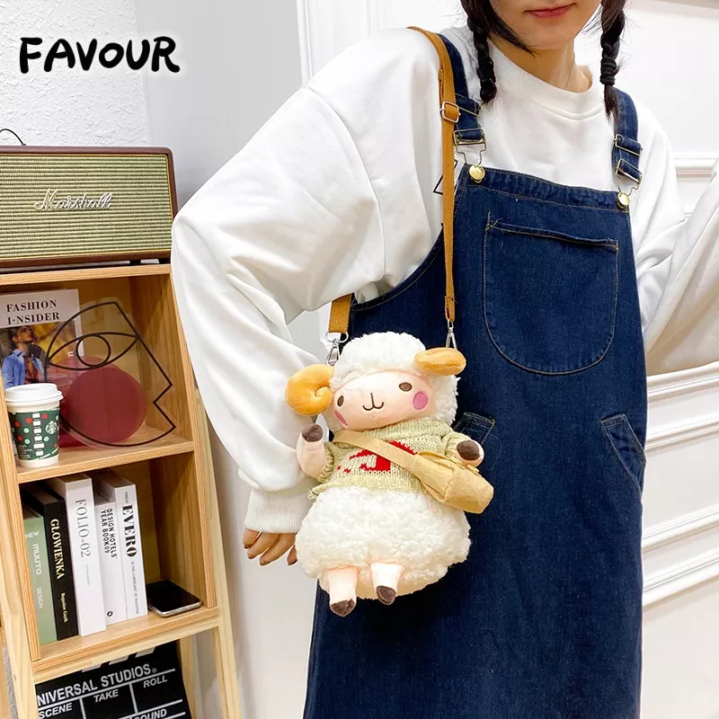 Túi Đeo Chéo Hình Thú Nhồi Bông Dễ Thương Phong Cách Hàn Quốc