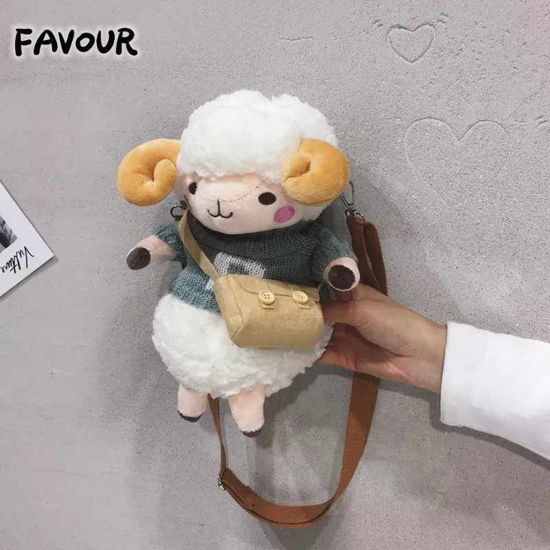 Túi Đeo Chéo Hình Thú Nhồi Bông Dễ Thương Phong Cách Hàn Quốc