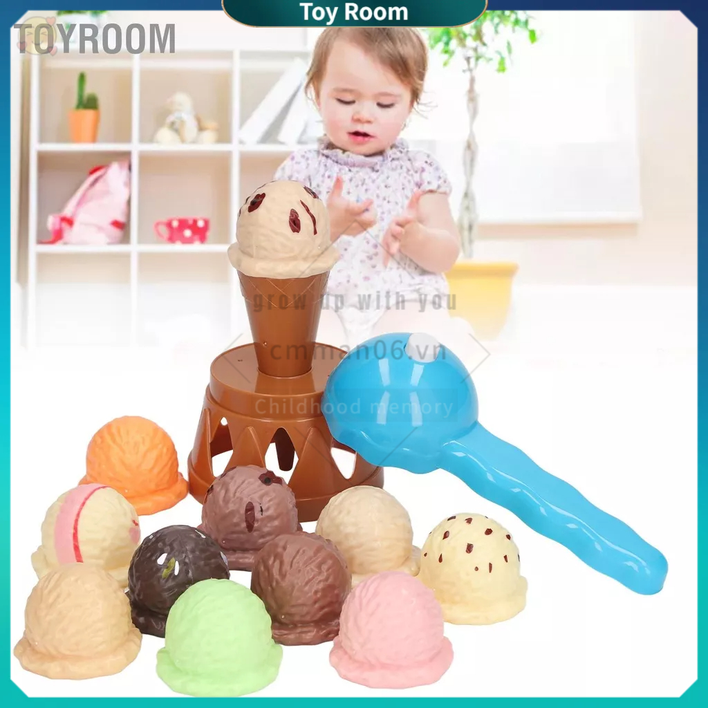 Có thể bán buôn Kem Trò Chơi Cân Bằng Học Tập Giả Vờ Thức Ăn Hình Nón Cho Bàn Trẻ Em ToyRoom Hàng giao ngay