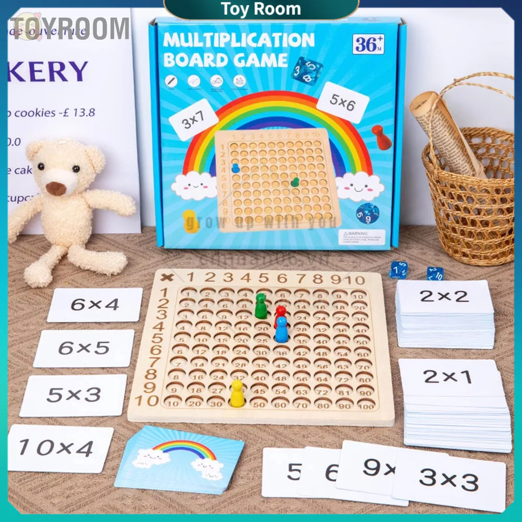 Có thể bán buôn Trò chơi bảng nhân cho trẻ em Bàn gỗ Trợ giảng Trẻ Đồ giáo dục sớm ToyRoom Hàng giao ngay