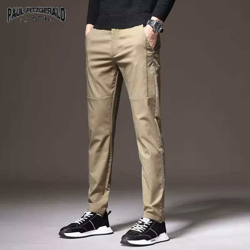 Quần Kaki Dài Ống Rộng Màu Sắc Đơn Giản Dễ Phối Đồ Thời Trang Cho Nam Size M-5XL