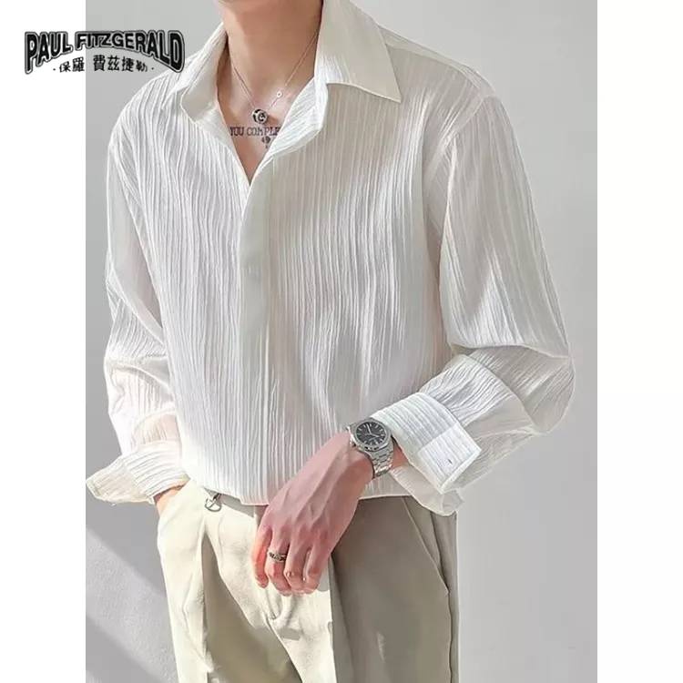 Áo Sơ Mi Tay Dài Sọc Ca Rô Phong Cách Hàn Quốc Trẻ Trung Cho Nam