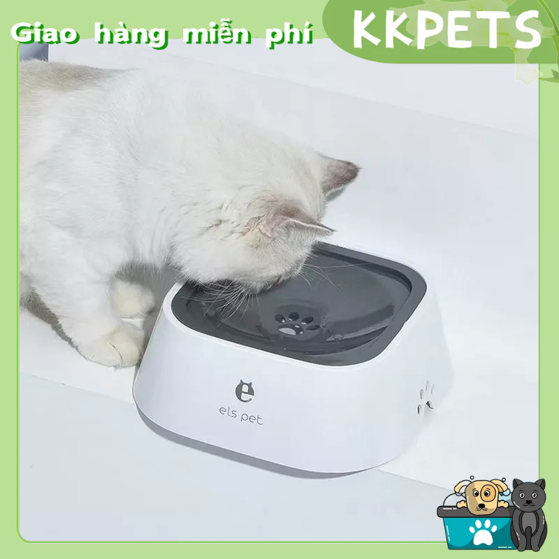 Bát nước tự động cho Chó Mèo, Máy uống nước cho mèo - tự động chống tràn chó nổi chở trên xe Nước chậm KKPETS