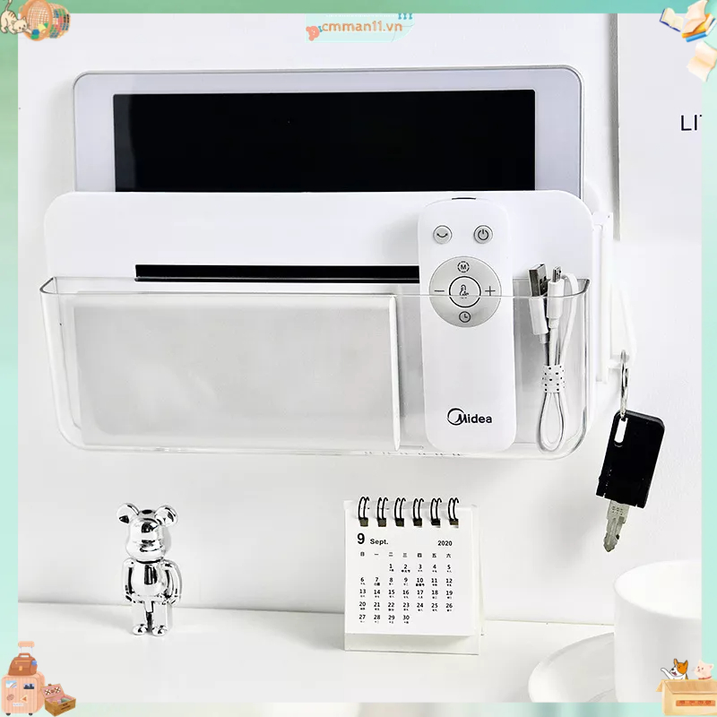 Keep order Đa Năng Rõ Ràng Treo Tường Giá Đỡ Điều Khiển Từ Xa Sạc Điện Thoại Di Động Văn Phòng Phẩm Mỹ Đựng Đồ