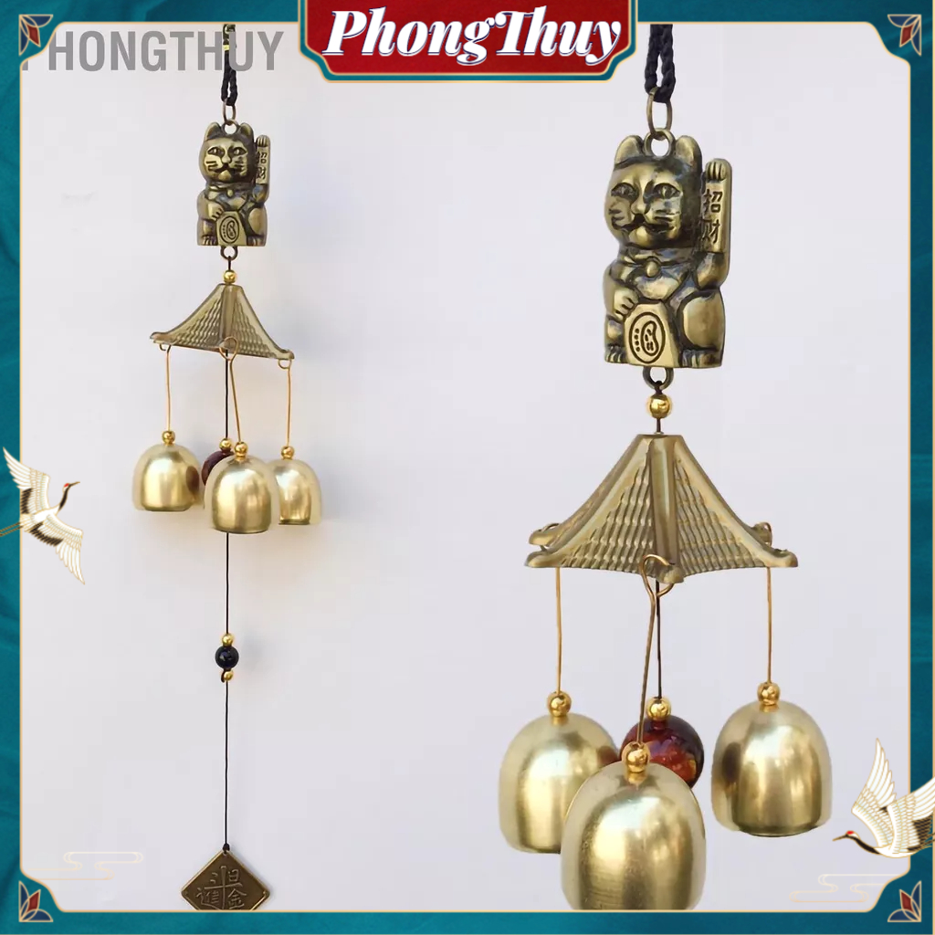 Chuông gió phong thủy bằng đồng Biểu Tượng Hòa Bình Trang Trí nhà cửa