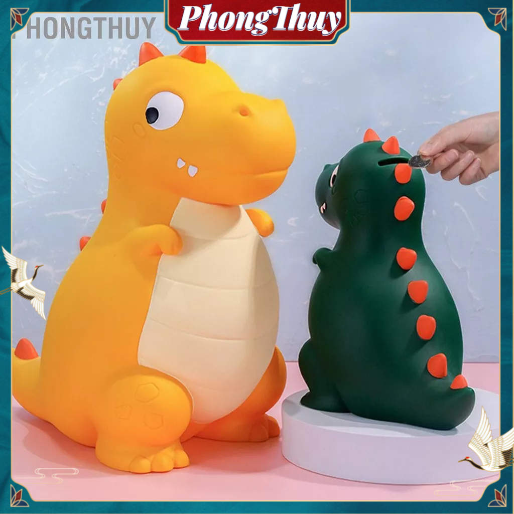 Ống Heo Tiết Kiệm Hoạt Hình Khủng Long Dễ Thương Để Bàn Trang Trí Tặng Bé Trai Gái