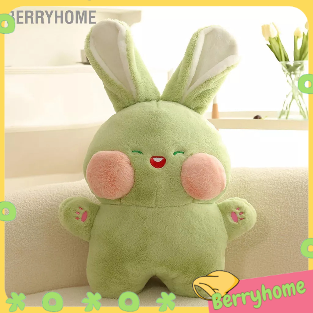 Thỏ Sang Trọng Đồ Chơi Dễ Thương Mềm Mại Đáng Yêu Ôm Bông PP Gối Cho Bé Gái Trẻ Em BerryHome~