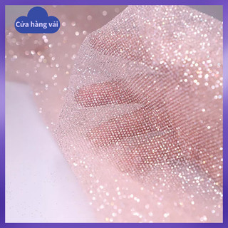 Cuộn Vải Lưới Trong Suốt Màu Hồng Laser Kích Thước 0.5M * 1.5M