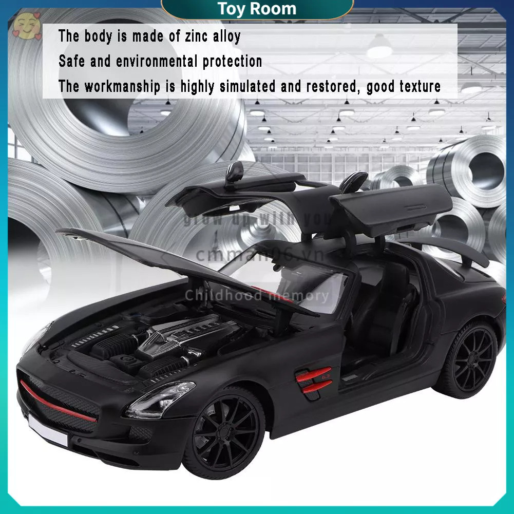 Có thể bán buôn 1:18 Mini Cao Mô Phỏng Hình Ô Tô Hợp Kim Người Lớn Bộ Sưu Tập Quà Tặng Trang Trí Cho Benz SLS/AMG ToyRoom Hàng giao ngay