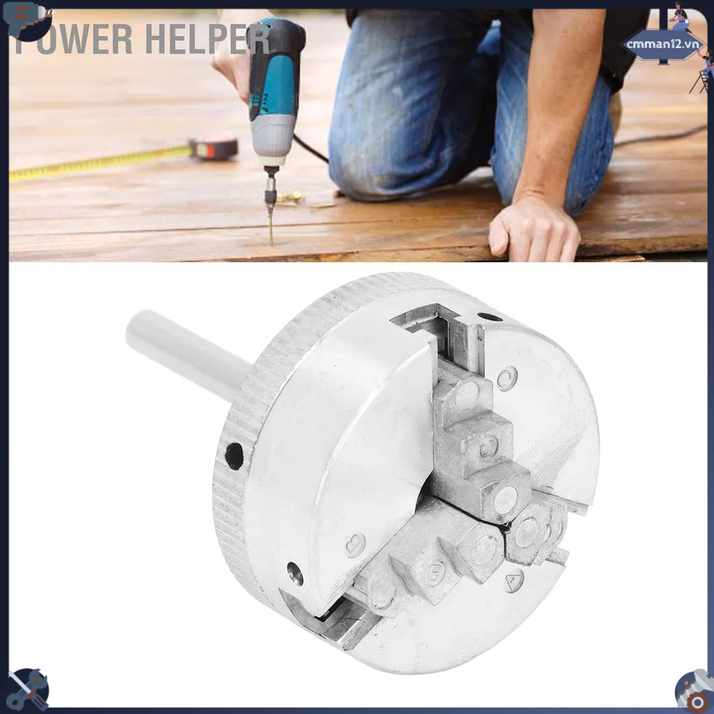 Power Helper 3 Bộ Mâm cặp Hàm Đĩa mâm máy tiện tự định tâm với Thanh nối M12x1 Kẹp 10‑35mm cmman12.vn
