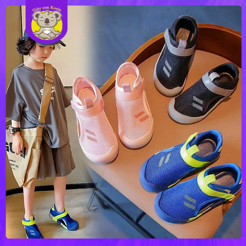 Giày Sandal Thể Thao Phối Lưới Phong Cách Mới Mùa Hè 2023 Cho Bé Trai Gái