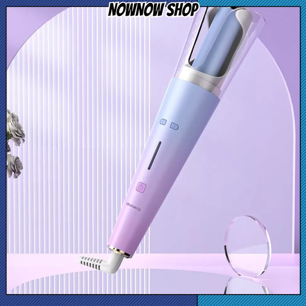 NOWNOW SHOP Máy Uốn Tóc Hoàn Toàn Tự Động Xoay Nòng Điều Khiển Nhiệt Độ Thông Minh Dụng Cụ Tạo Kiểu Chuyên Nghiệp 220V Phích Cắm Châu Âu