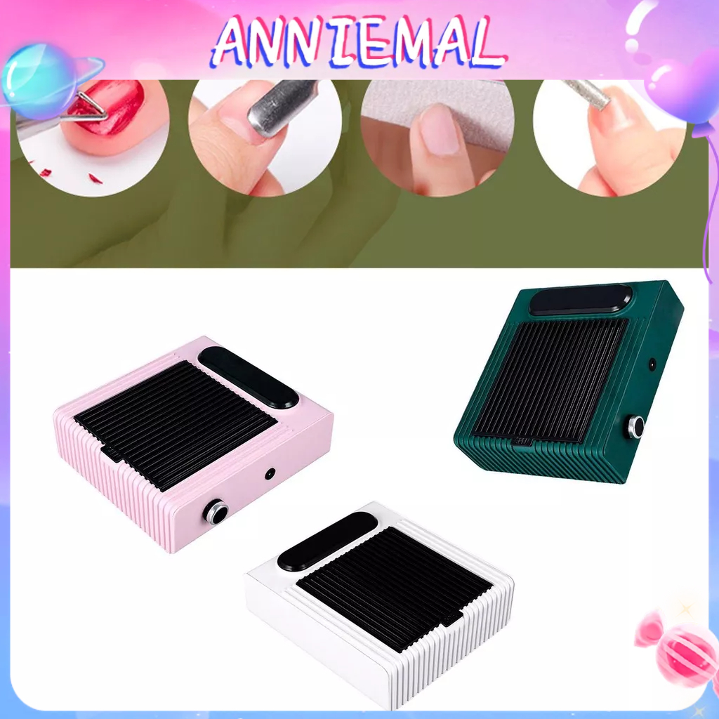 ANNIEMAL Móng Tay Nghệ Thuật Máy Hút Bụi Tốc Độ Điều Chỉnh 80W Có Thể Tháo Rời Lọc Tiếng Ồn Thấp Chất Liệu ABS Chân Không